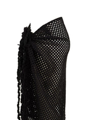 Pareo rete con frange MISS BIKINI Donna - Nero