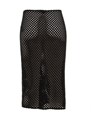 Pareo rete con frange MISS BIKINI Donna - Nero