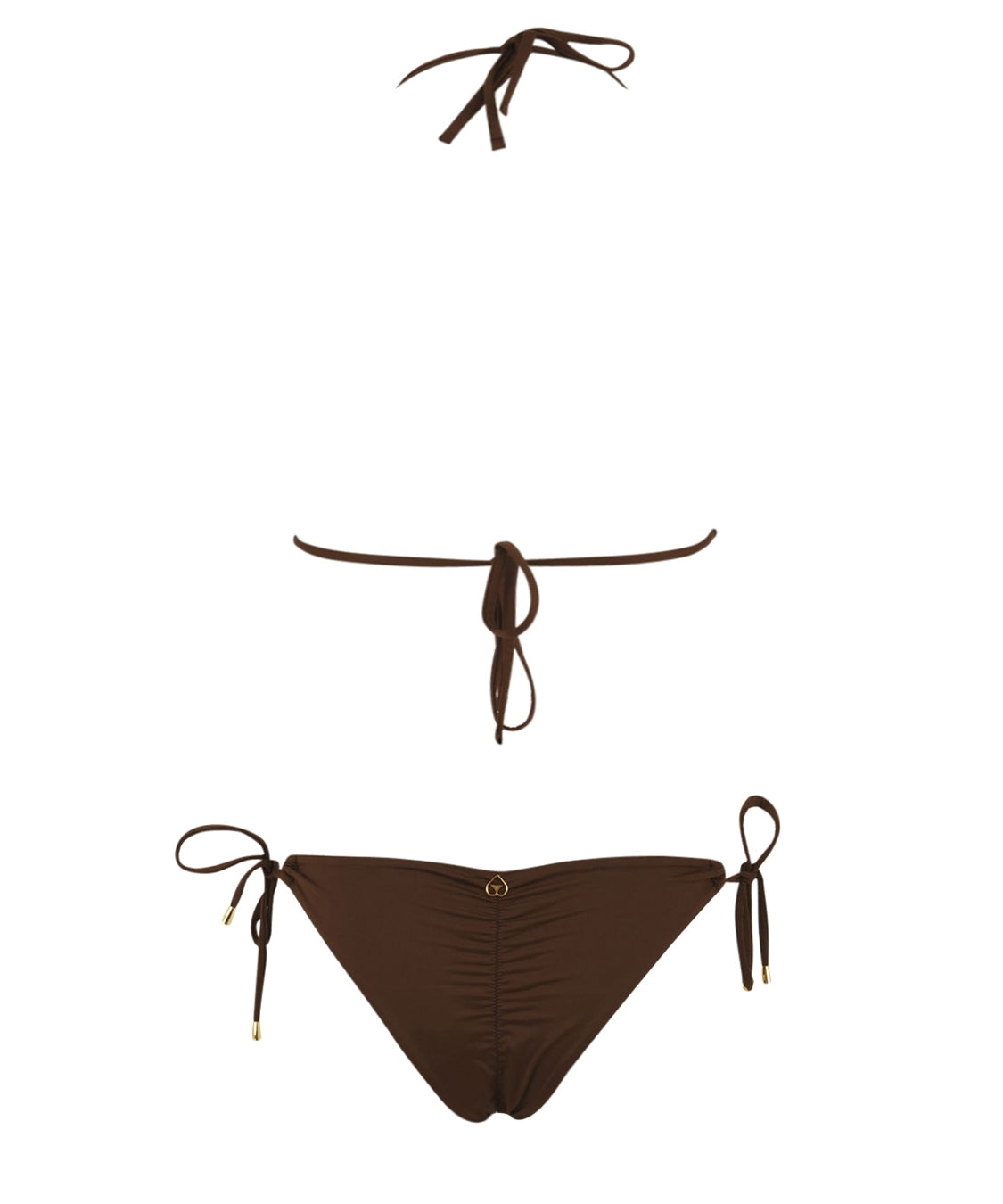 Costume bikini triangolo slip Brasile full strass MISS BIKINI Donna - Marrone