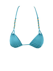 Costume triangolo perline MISS BIKINI Donna - Blue