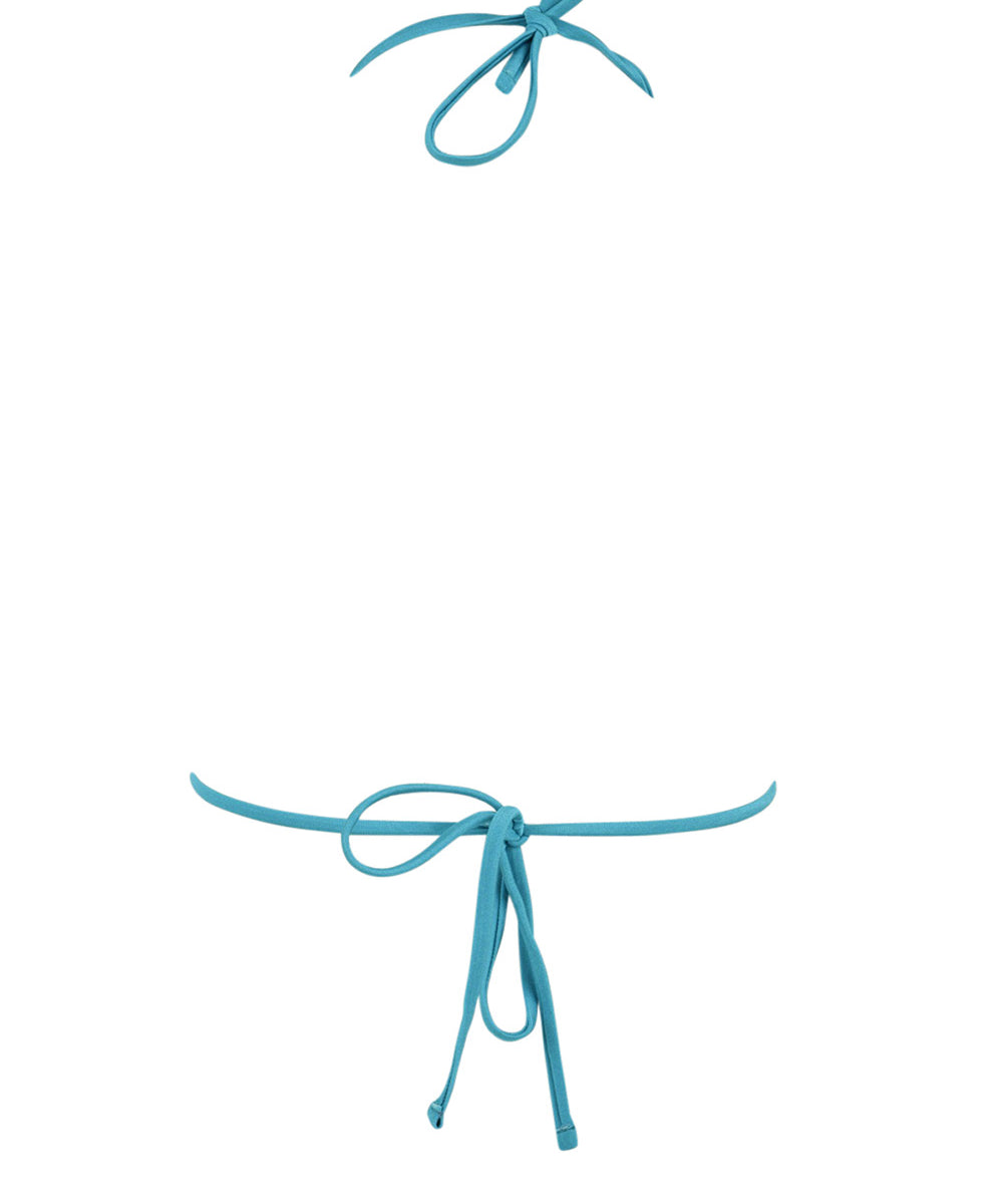 Costume triangolo perline MISS BIKINI Donna - Blue
