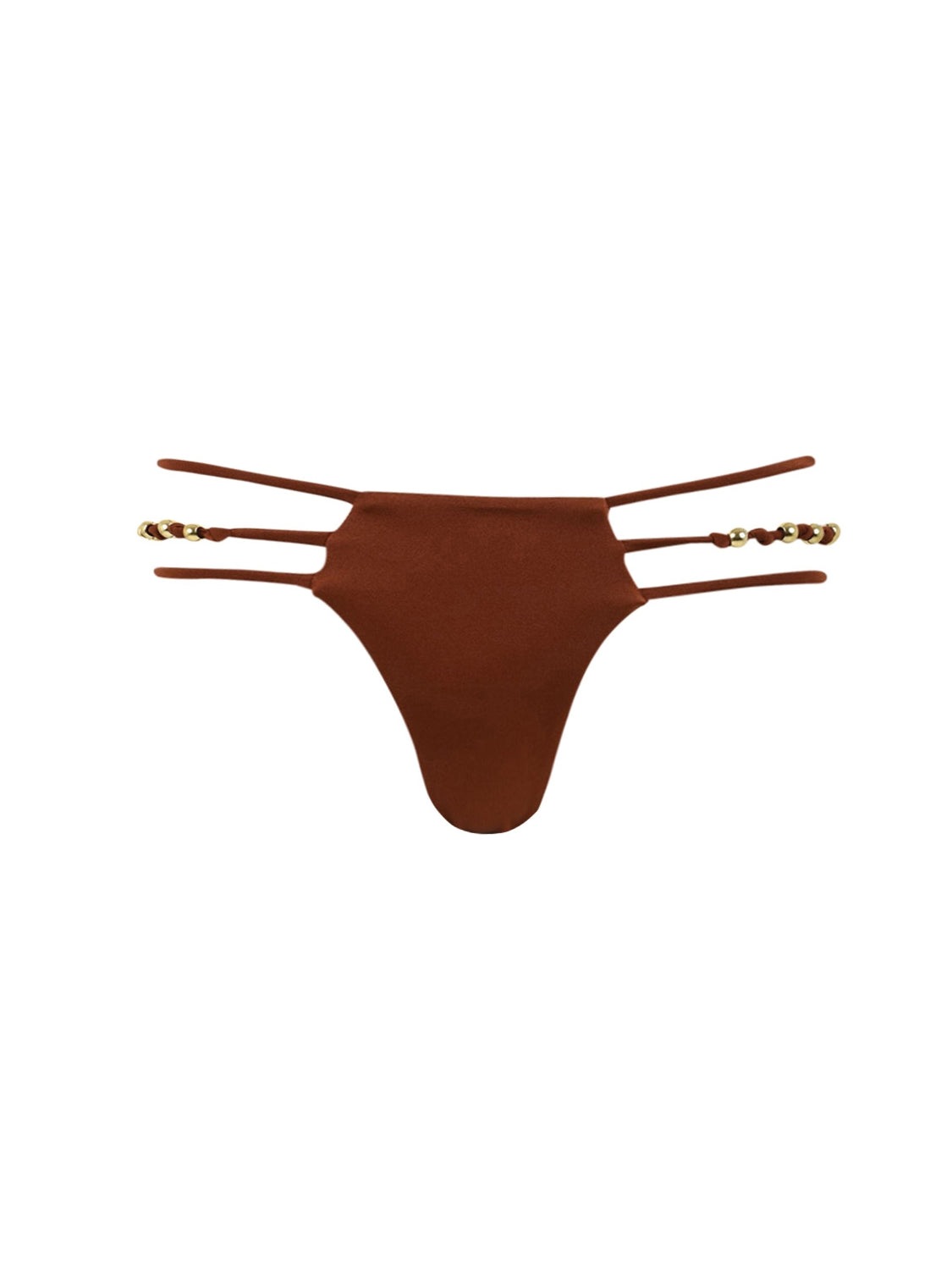 Costume slip perline MISS BIKINI Donna - Marrone