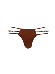 Costume slip perline MISS BIKINI Donna - Marrone