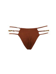 Costume slip perline MISS BIKINI Donna - Marrone