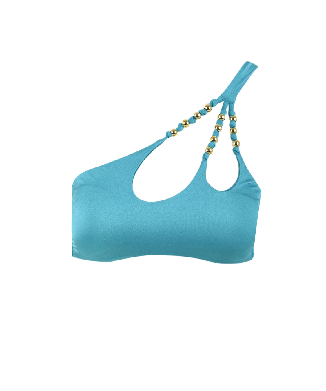 Costume monospalla perline MISS BIKINI Donna - Turchese