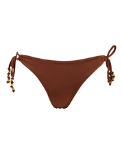 Costume slip Italia perline MISS BIKINI Donna - Marrone