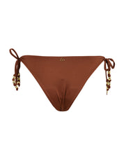 Costume slip Italia perline MISS BIKINI Donna - Marrone