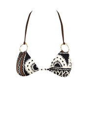 Costume triangolo anelli MISS BIKINI Donna - Nero