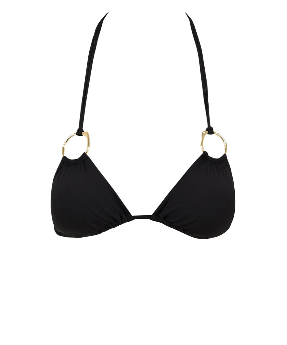 Costume triangolo anelli MISS BIKINI Donna - Nero