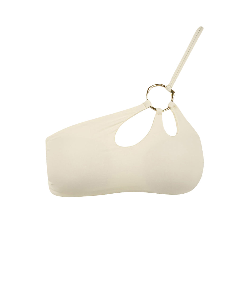 Costume monospalla anello MISS BIKINI Donna - Bianco