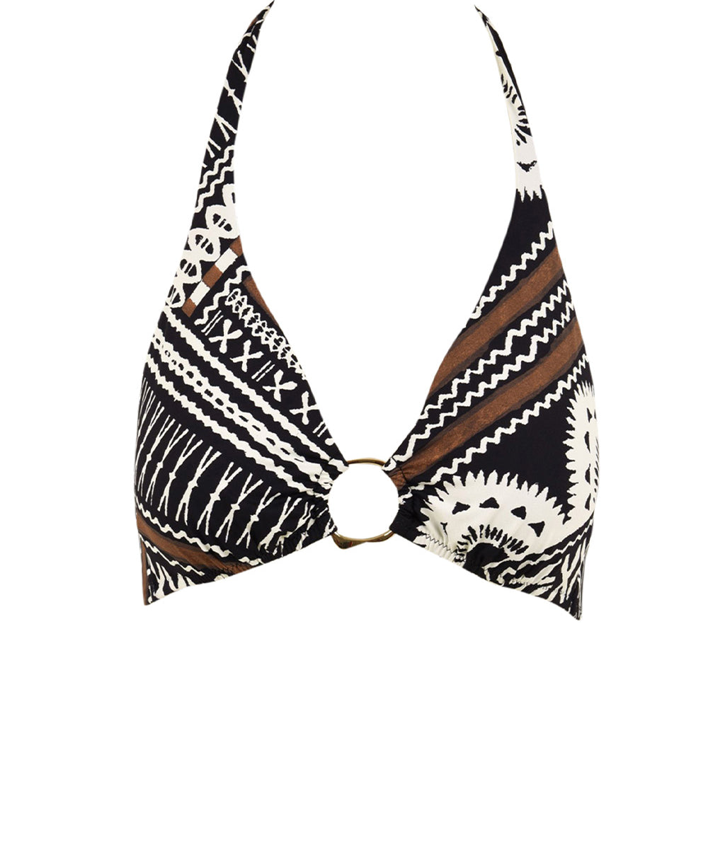 Costume triangolo americana anello MISS BIKINI Donna - Nero