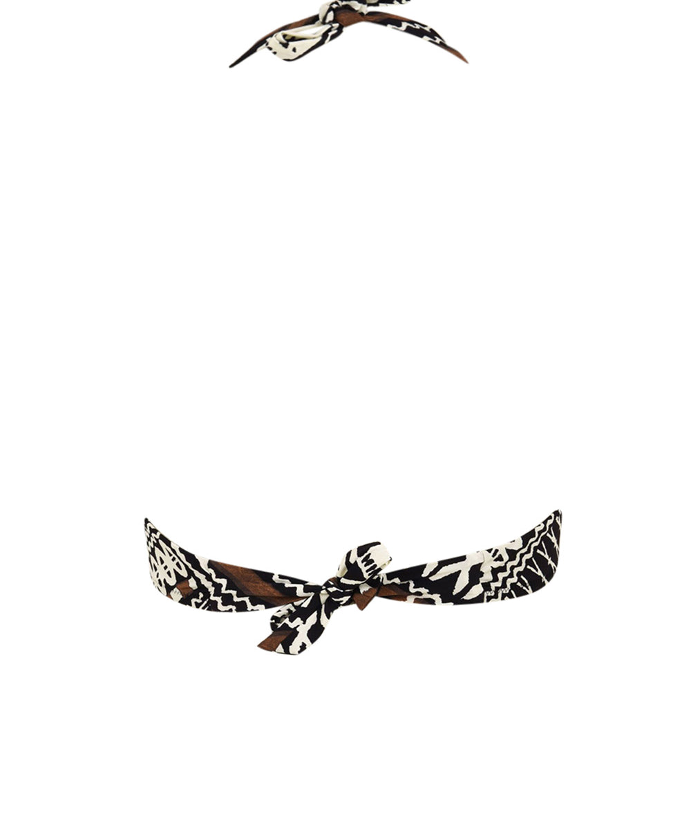 Costume triangolo americana anello MISS BIKINI Donna - Nero