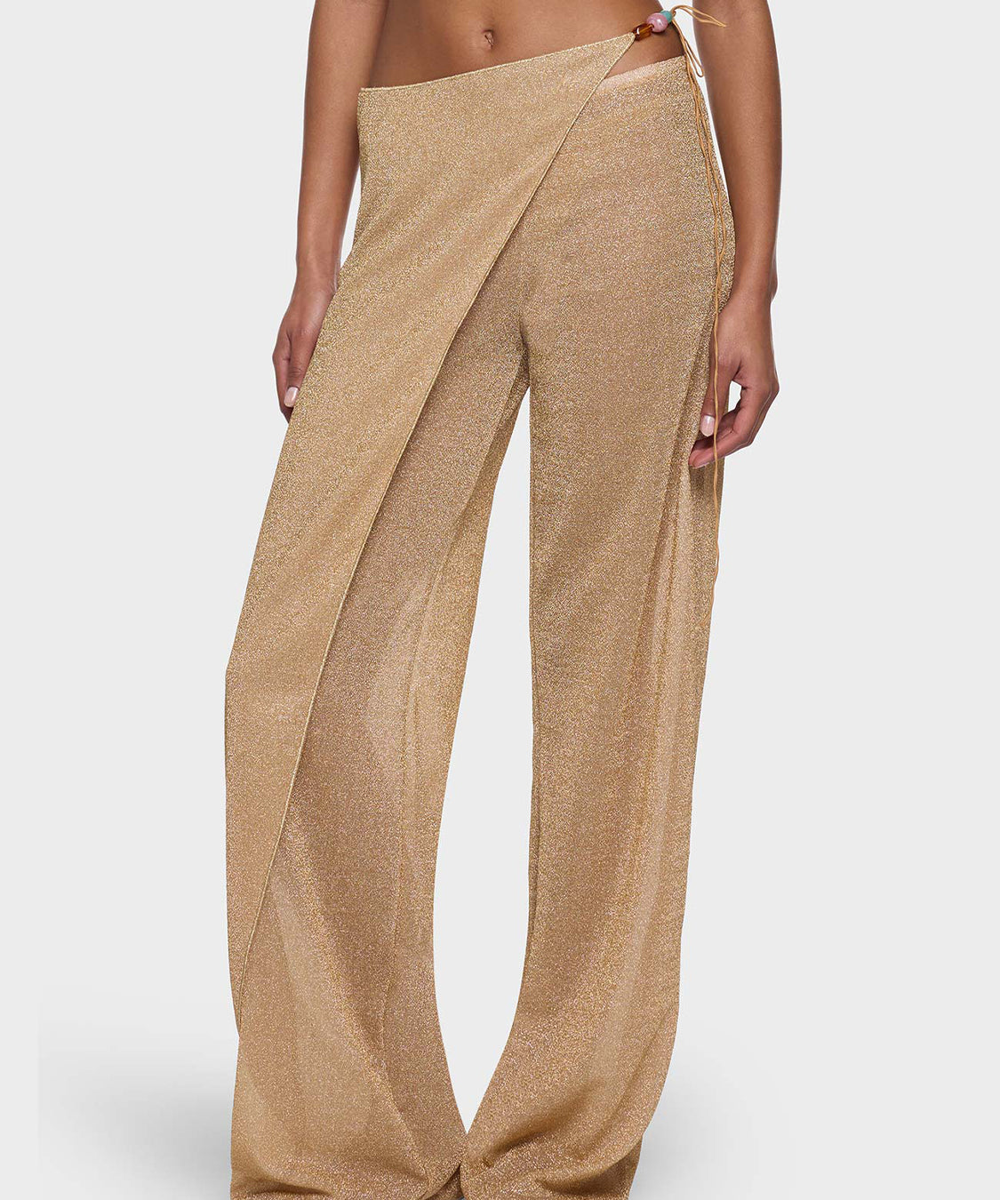 Pantalone Lumière Beads Pareo OSÉREE Donna - Oro