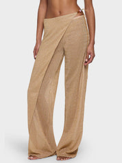 Pantalone Lumière Beads Pareo OSÉREE Donna - Oro