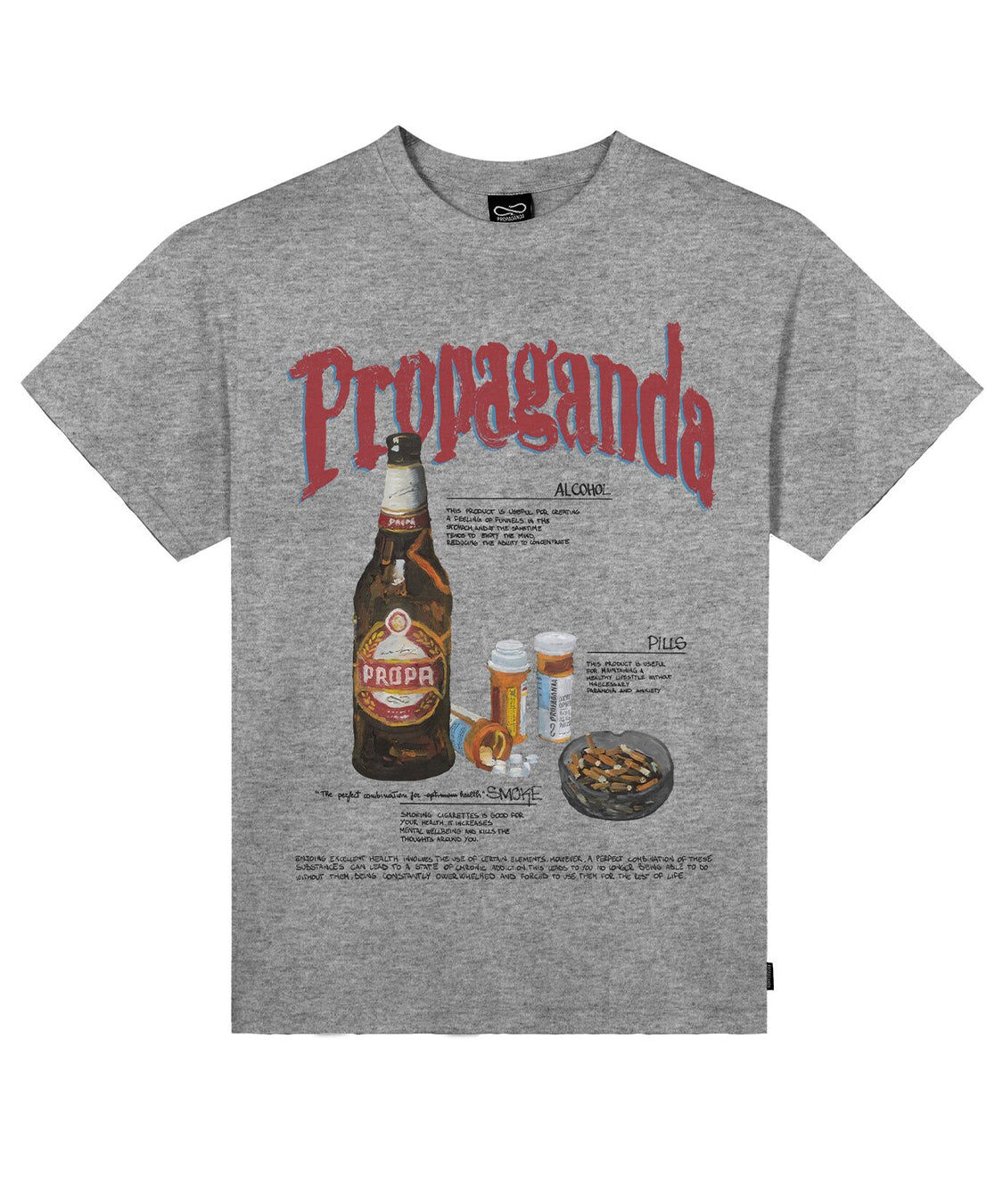 T-shirt Habits PROPAGANDA Uomo - Grigio