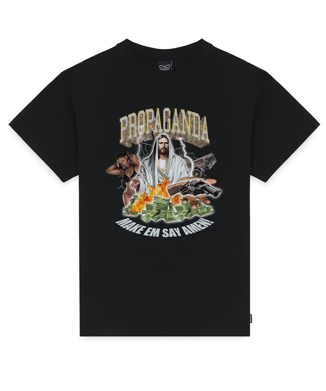 T-shirt Bling PROPAGANDA Uomo - Nero