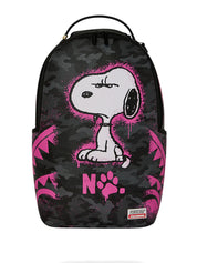 Zaino Snoopy Pink Stencil SPRAYGROUND Unisex - Nero