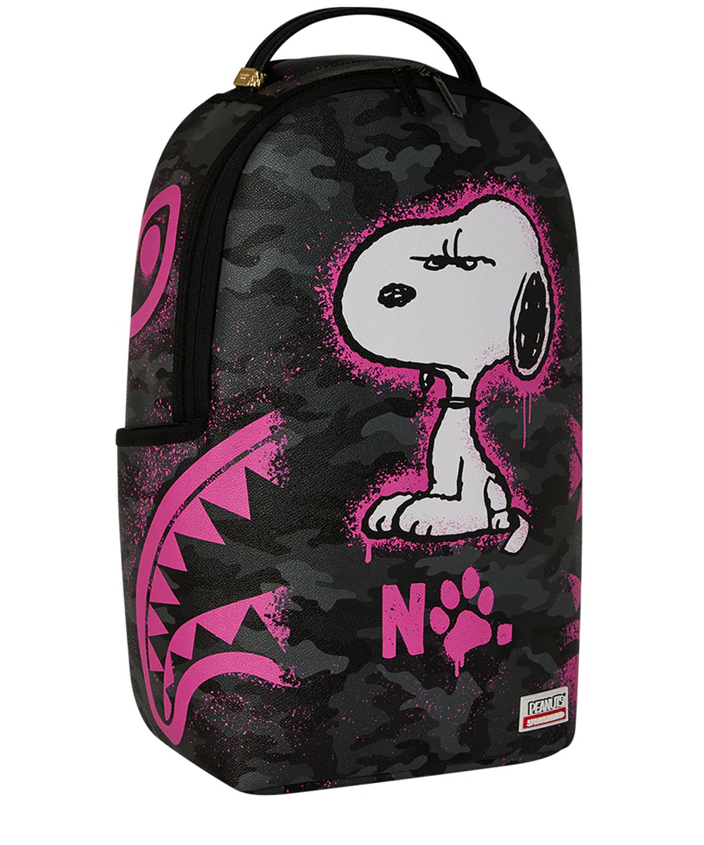 Zaino Snoopy Pink Stencil SPRAYGROUND Unisex - Nero