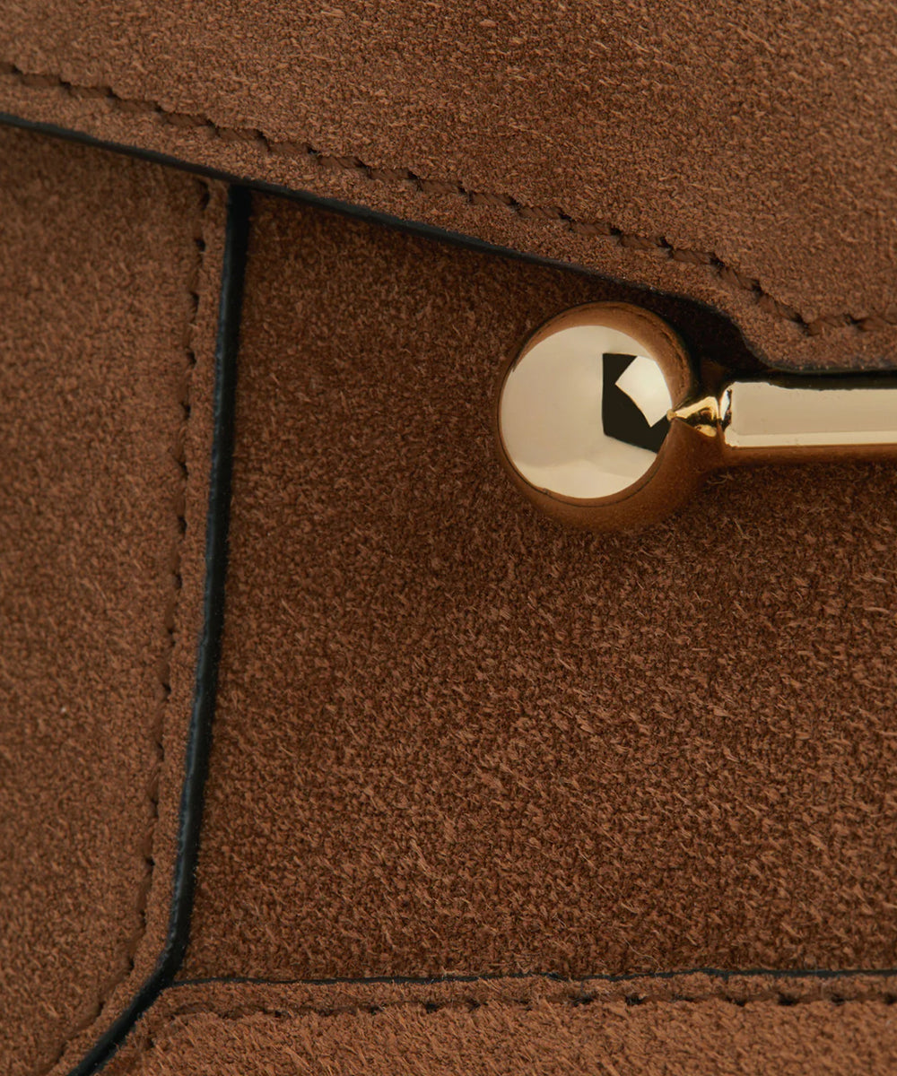 Borsa Mosaic Nano Suede STRATHBERRY Donna - Marrone