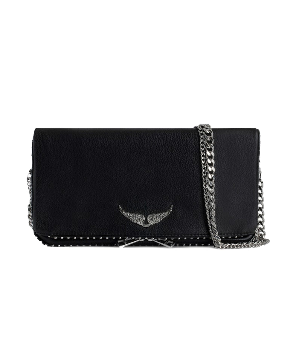 Pochette Rock Grained Leather Studs ZADIG&VOLTAIRE Donna - Nero