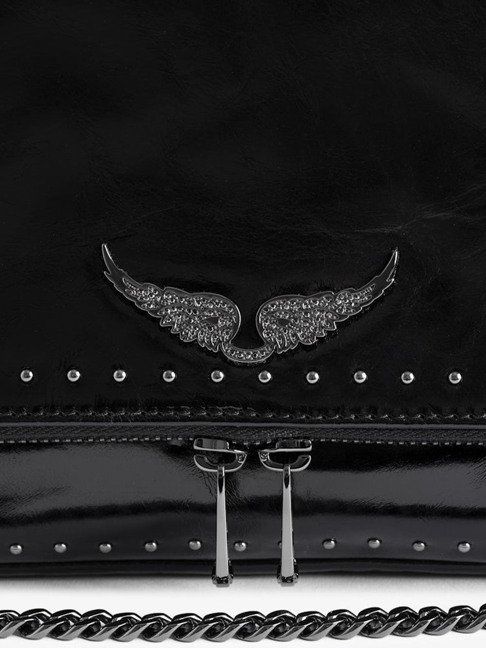 Borsa Rocky II Vintage Patent Studs ZADIG&VOLTAIRE Donna - Nero