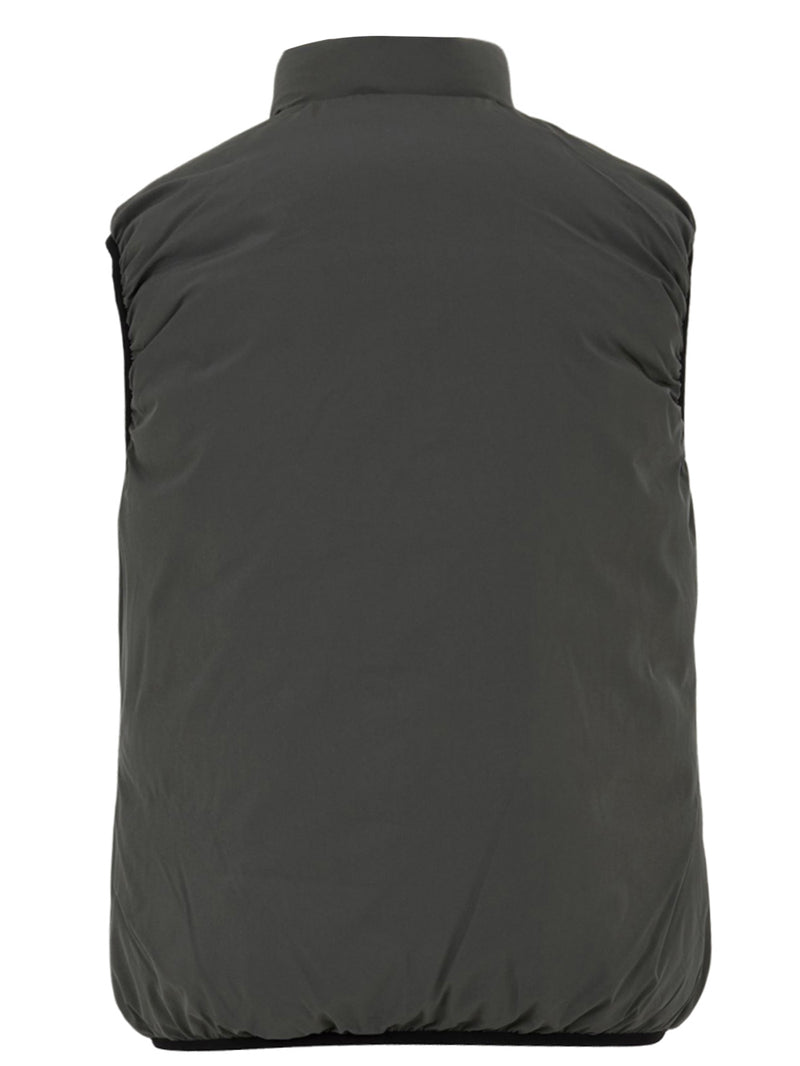 Reversible men's vest with zip closure
