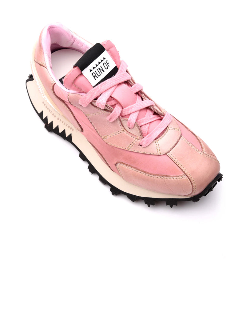 Sneakers Donna basse in pelle scamosciata Rosa