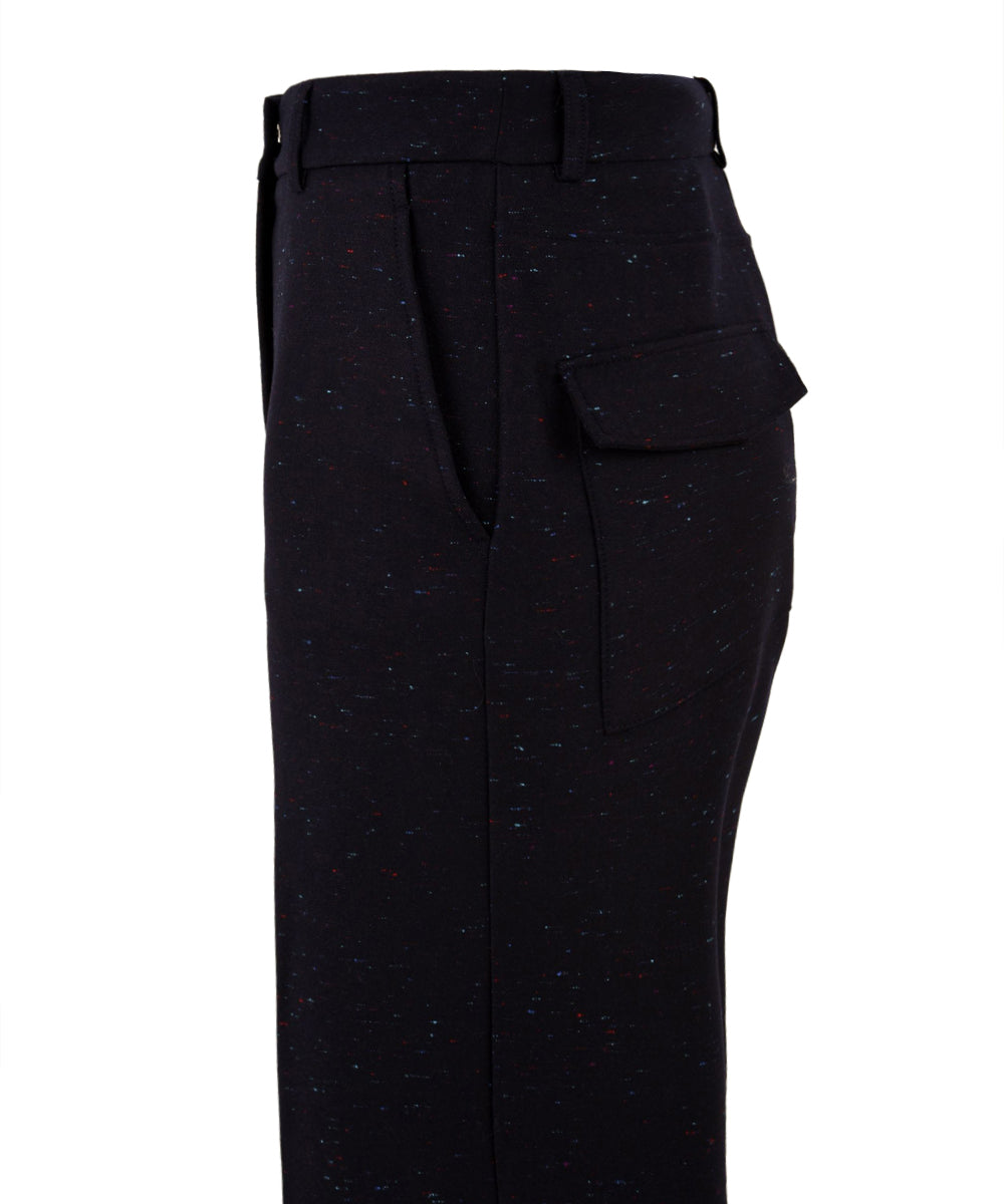 Pantalone Donna cargo Blu, Atelier Legora, lato