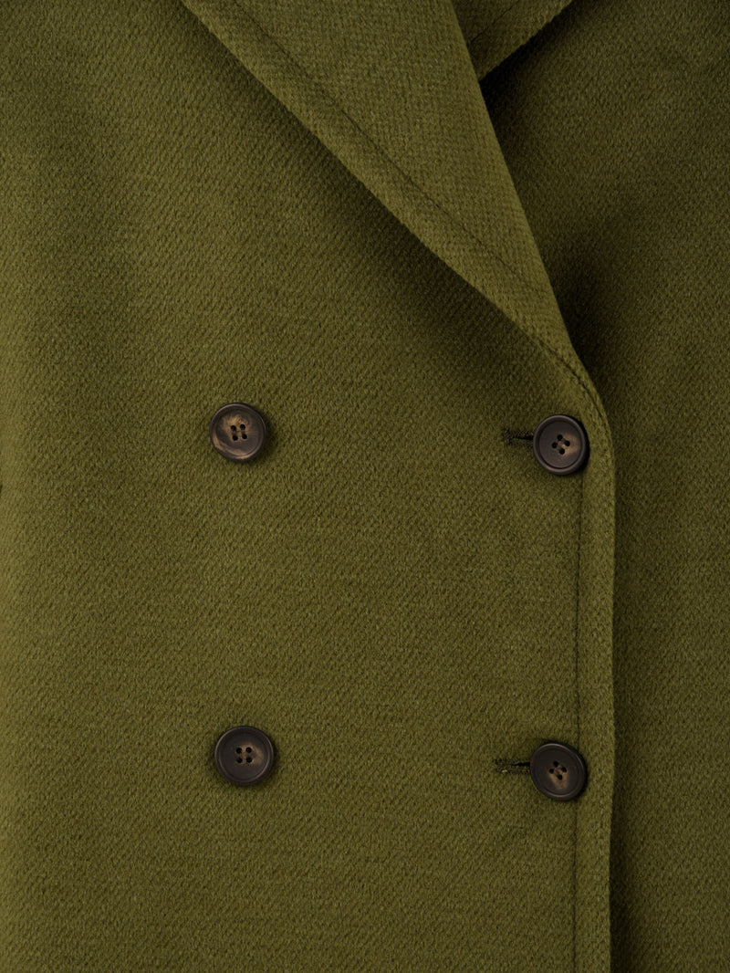 Cappotto medio Donna Alveare Verde, Chapeau, bottoni