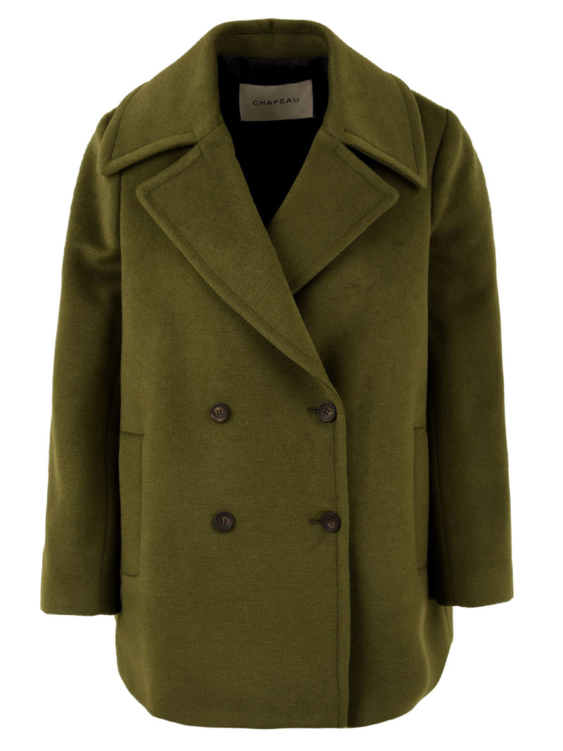 Cappotto medio Donna Alveare Verde, Chapeau