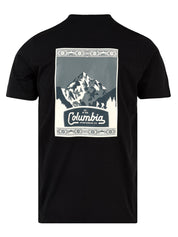 T-shirt Uomo nera con stampa, Columbia, retro