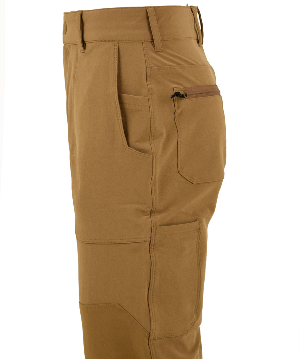 Immagine laterale del pantalone Landroamer da uomo firmato Columbia,con tasche laterali,passante porta-accessori sulla cintura e tasche sul retro.