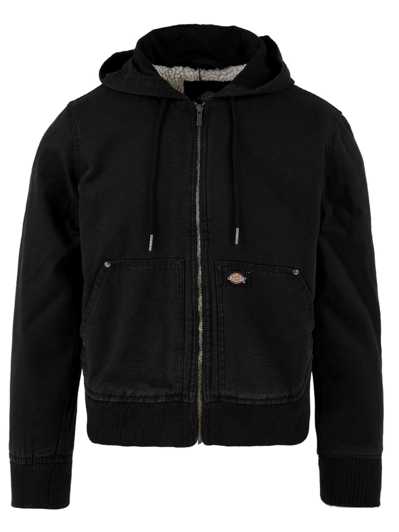 Giaccone Donna Duck Canvas Sherpa Nero, Dickies