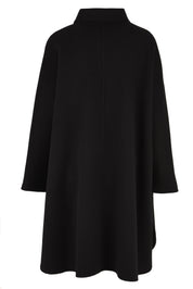 Cappotto lungo Donna in lana nero, Glox, retro