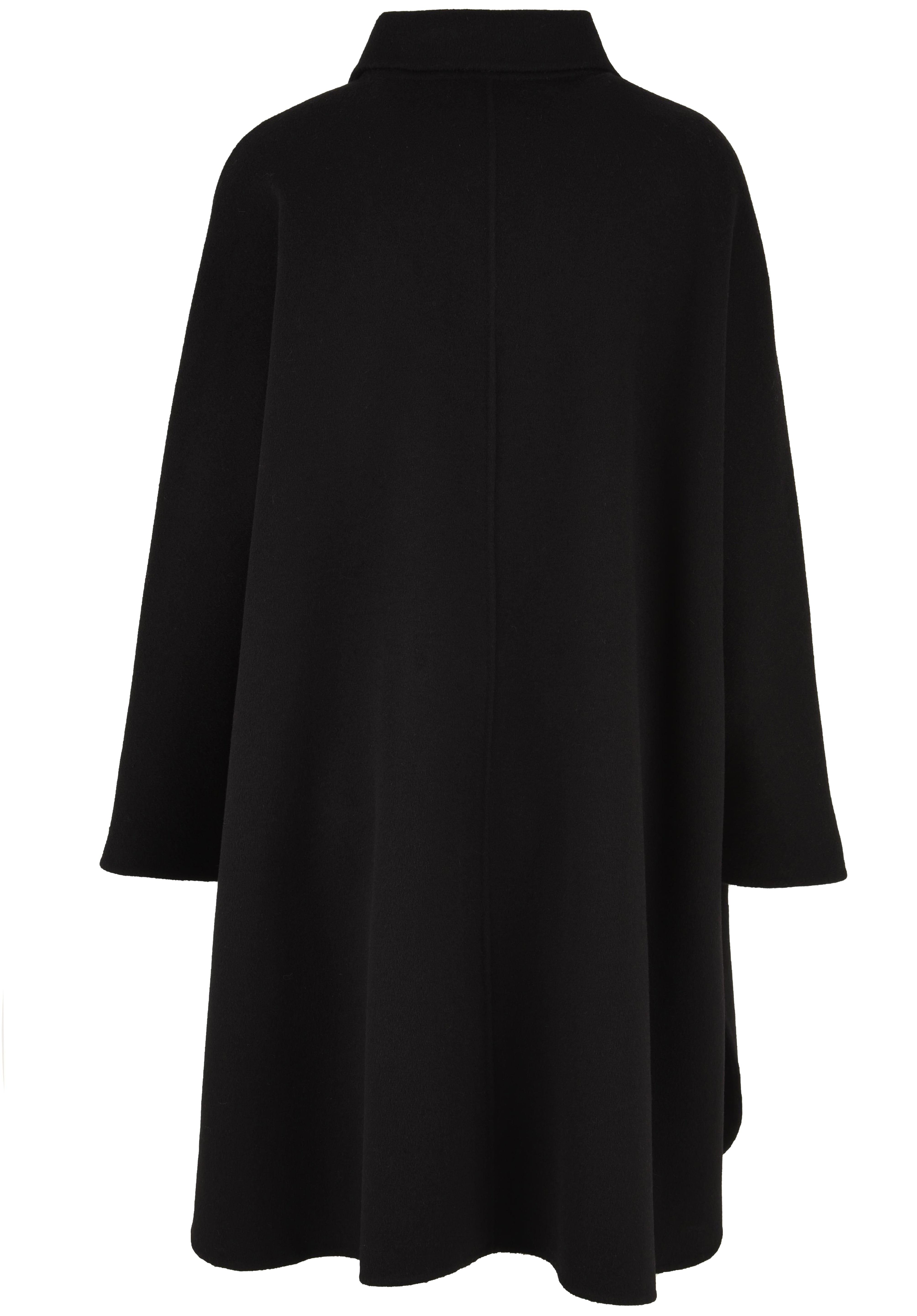 Cappotto lungo Donna in lana nero, Glox, retro