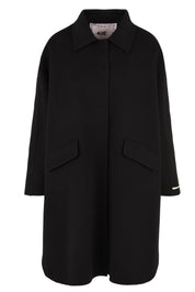 Cappotto lungo Donna in lana nero, Glox