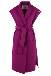 Gilet Donna stile cappotto viola, Glox