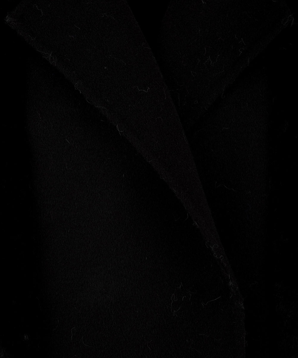 Pelliccia donna nera con scritta, Glox, tessuto