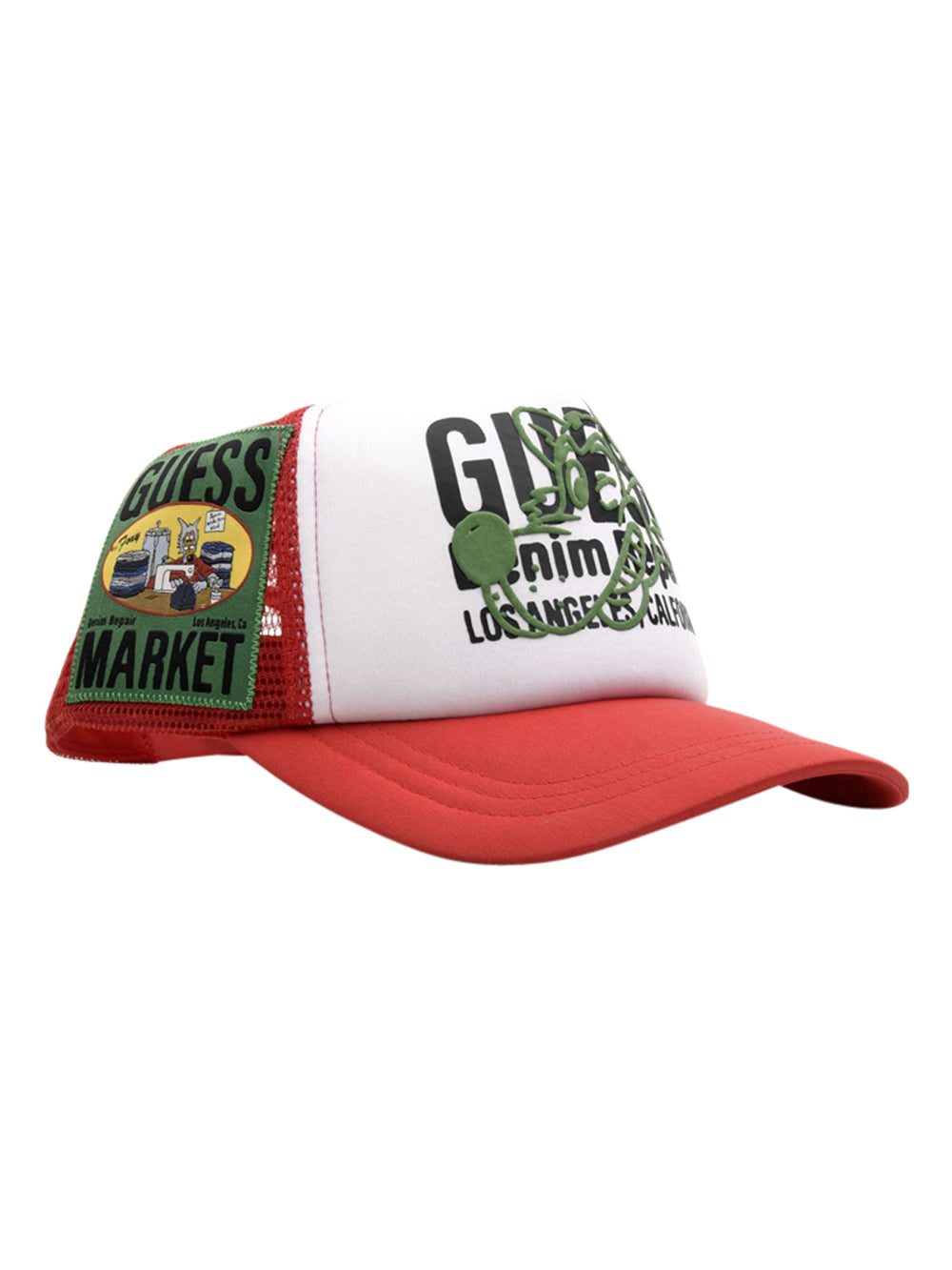Cappello Unisex Rosso con rete e visiera