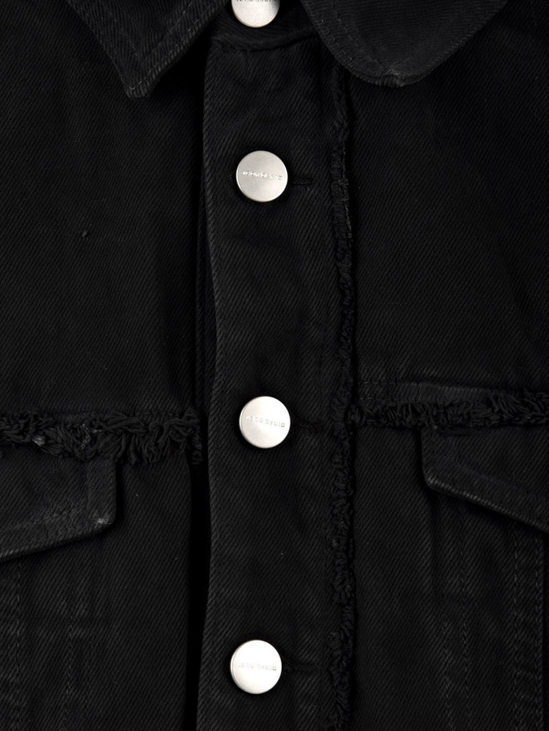 Camicia Donna Vera nera, Icon Denim Los Angeles, dettaglio bottoni