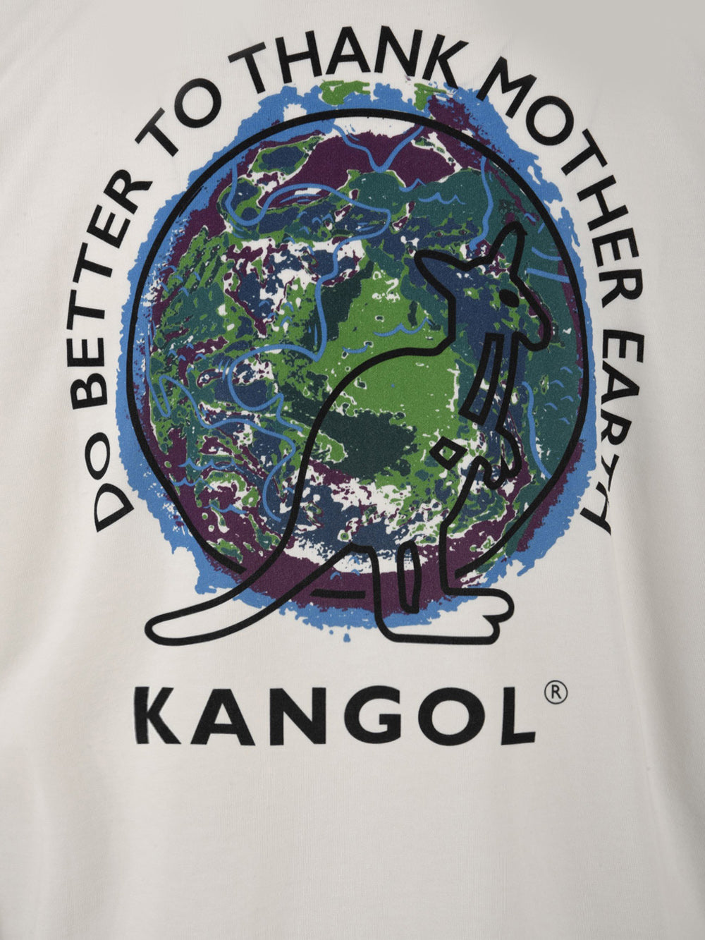 T-Shirt Uomo Mother Earth Bianca, Kangol, stampa