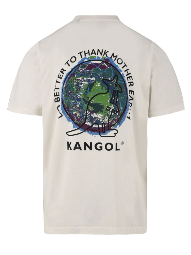 T-Shirt Uomo Mother Earth Bianca, Kangol, retro
