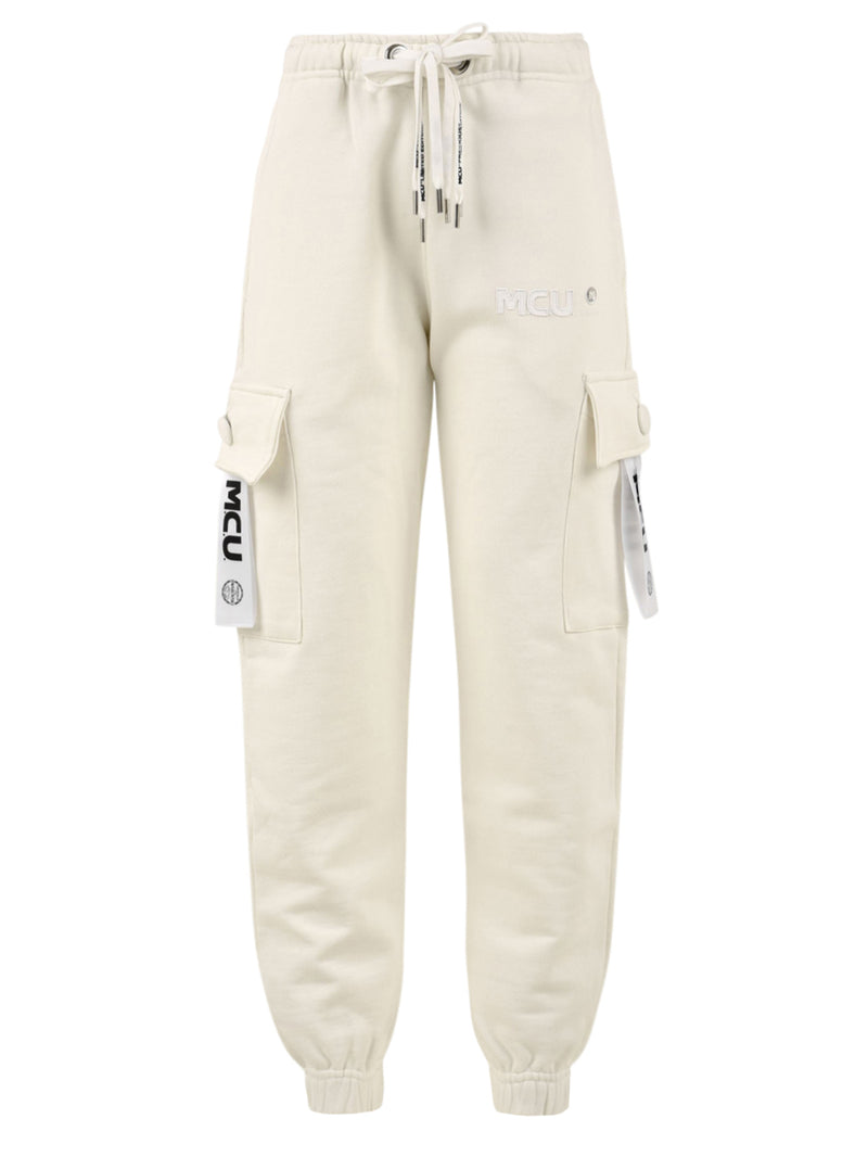 Pantalone Tuta Donna con cristalli Swarovski bianco, MCU