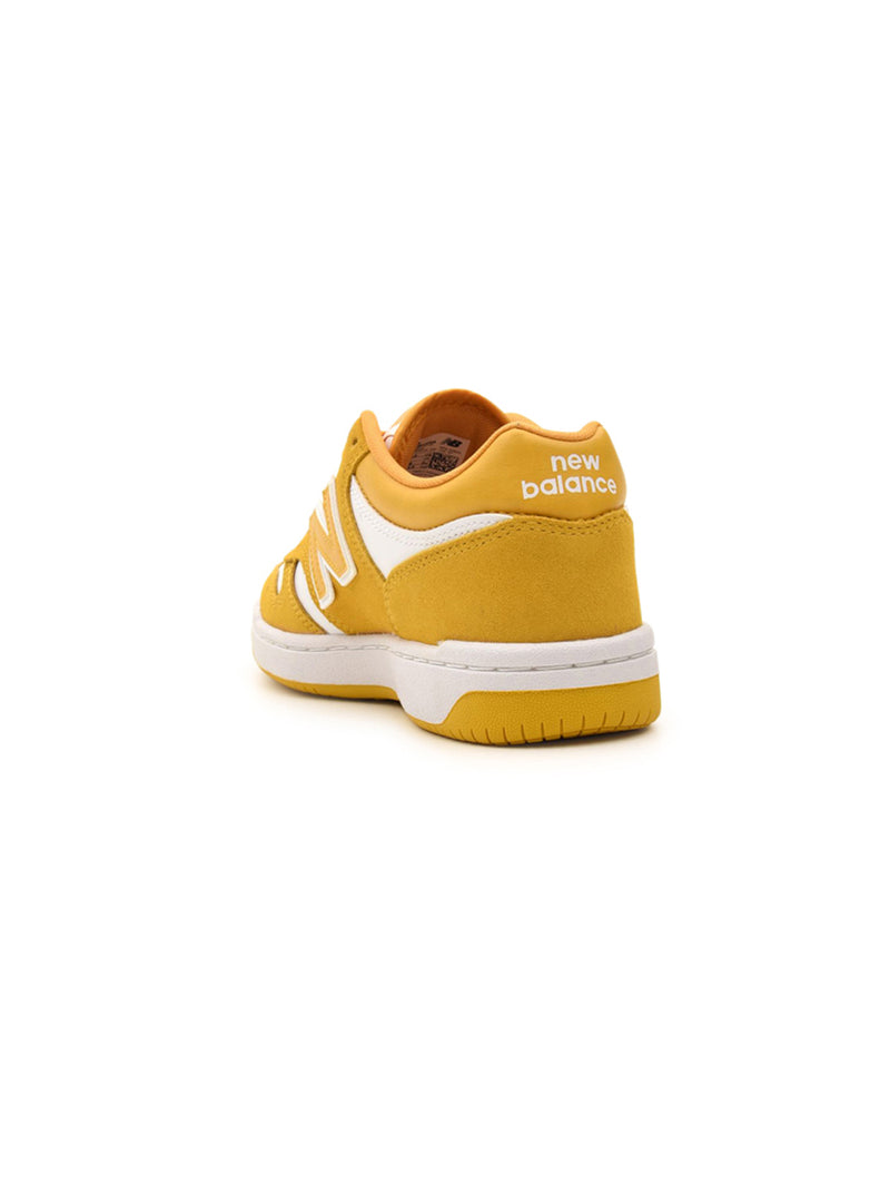 Sneakers Basse Unisex GSB480 giallo bianco, New Balance, retro