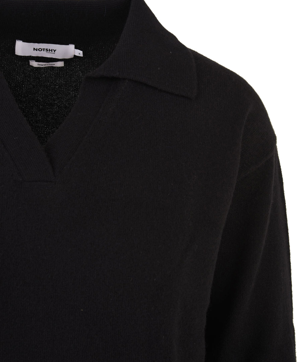 Maglione nero da Donna modello Polana, Not Shy, spalla