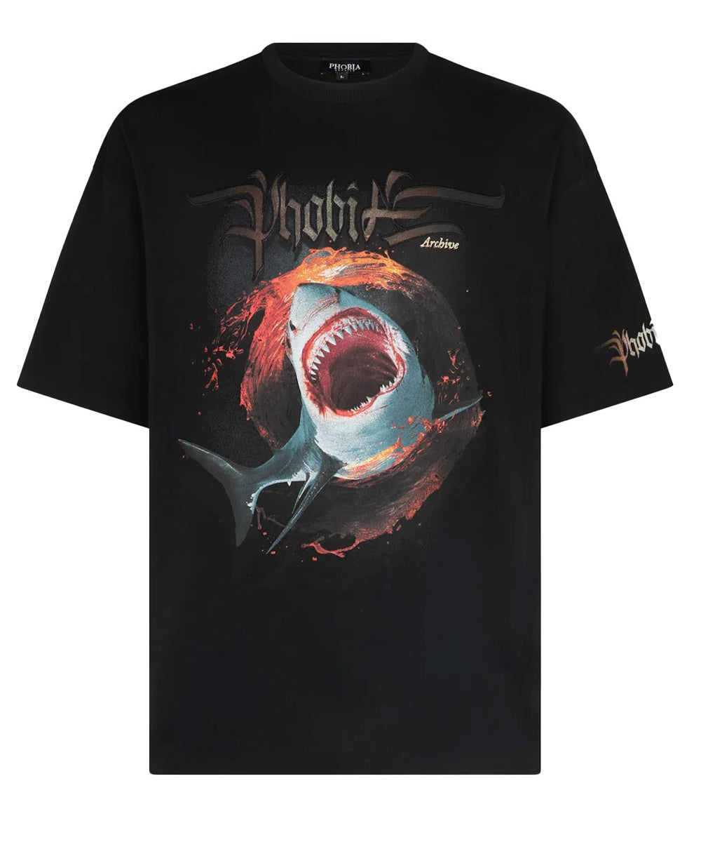 T-shirt Unisex grafica Shark, Phobia