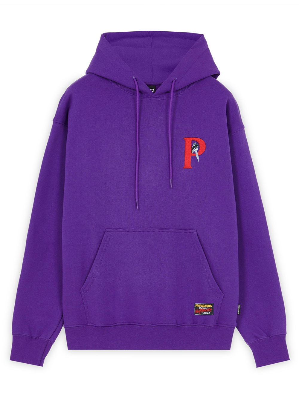 Felpa Uomo viola stampa coltello, Propaganda