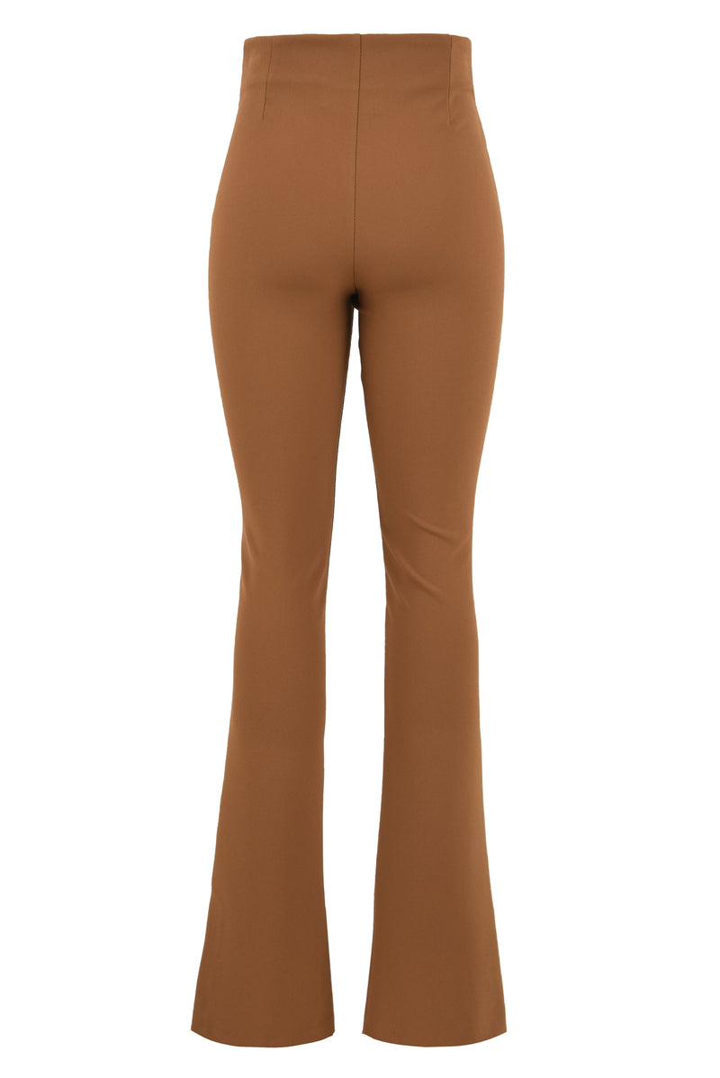 Pantalone Donna gamba svasata marrone, Solotre, retro