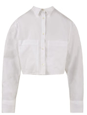 Camicia Donna cropped bianca, Solotre