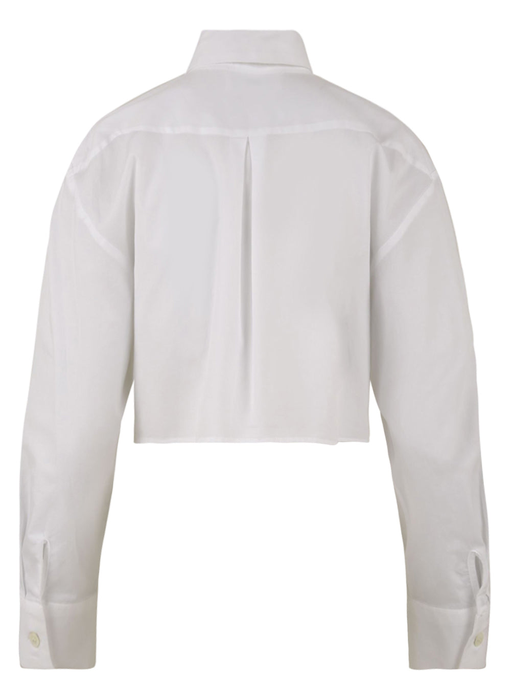 Camicia Donna cropped bianca, Solotre, retro